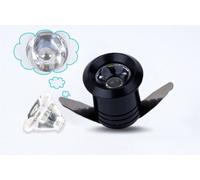 MAKA Faretto Segnapassi LED 1W da Incasso Controsoffitto Punto Luce Bianco Nero