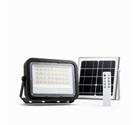 MAKA Faro LED Solare 50W con Telecomando Illuminazione Esterna Lampada Crepuscolare con Pannello Solare, Proiettore da Giardino Luce Solare Potente IP65 Impermeabile, Lampione Esterno 4000mAh (50W)