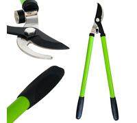 MAKA Forbici Potatura Professionali, Cesoia Larghezza di Taglio 6 cm, Forbici da Giardinaggio Asta Fissa 61 cm, Lama In Acciaio SK5 Lega Carbonio Rivestita, 800 grammi, Manici Antiscivolo (62 cm)