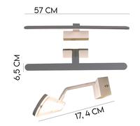 MAKA Lampada Specchio Bagno LED 9W 12W Applique Alluminio Bianca Luce Naturale