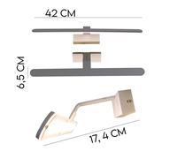 MAKA Lampada Specchio Bagno LED 9W 12W Applique Alluminio Bianca Luce Naturale