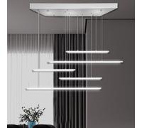 MAKA Lampadario a Sospensione | Lampadario LED con Telecomando Dimmerabile per Luce Calda e Fredda 3000K-6500K | Lampadario Moderno per Soggiorno, Cucina, Camera da Letto | 38W