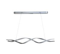 MAKA Lampadario a Sospensione LED Soggiorno, Lampada Cambio Temperatura Luce Calda-Naturale-Fredda, Design a Intreccio, 48 Watt 5280 Lumen, 220 Volt,Lampadario Camera da Letto (Switch Argento)