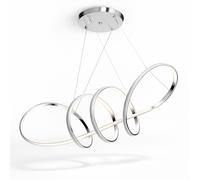 MAKA Lampadario LED Sospensione 25W-100W Argento Opaco Design Moderno Soffitto