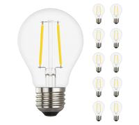 MAKA Lampadina LED Filamento E27 2W Luce Calda 3500K Bulbo Goccia 10 Pezzi