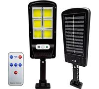 MAKA Lampione con Pannello Solare 18W 30W 60W Monocristallino Led Esterno Telecomando Leds Impermeabile Fotovoltaico Ip66 Faro Luce Fredda 6500K 9 Ore Autonomia Sensore Crepuscolare Stradale (18W)