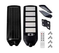 MAKA Lampione con Pannello Solare 270w Monocristallino Led Esterno Telecomando Leds Impermeabile Fotovoltaico Ip66 Faro Luce Fredda 6500K 10 Ore Autonomia Sensore Crepuscolare Stradale (U)