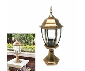 MAKA Lampione da Giardino E27 Lanterna Vetro Alluminio IP45 Esterno Cancello