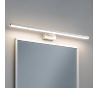 MAKA Luce Specchio Bagno LED 12W 840 Lumen, Lampada Bagno Specchio 4000K, Applique Specchio Bagno 60 cm Bianco/Nero IP20, Illuminazione Bagno per Make-Up e Rasatura (Bianco, 4000K)