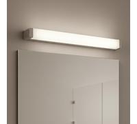 MAKA Luce Specchio Bagno LED 12W 960 Lumen, Lampada Specchio Bagno con Interruttore 3 Colori (Calda/Naturale/Fredda), Applique Moderna in Alluminio 60 cm, Installazione a Parete per Make-Up e Rasatura