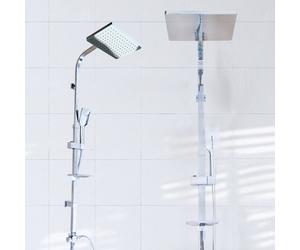 MAKA Miscelatore Vasca da Bagno Doccia Saliscendi con Soffione a Colonna Set