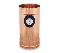 Maka Modulo Prelievo Fumi Termometro Doppia Parete Aria Rame Ø 300 mm | Inox 316 interno, rame esterno, intercapedine aria 25 mm, altezza A 345 mm, bicchiere 55 mm