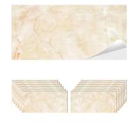 MAKA Piastrelle Adesive Muro PVC Cucina Bagno Camera da Letto Paraschizzi Mattonelle per Parete Marmo Pannelli Decorativi 3D in Finta Pietra Risoluzione Impermeabile (12 pezzi - 2.1mq, Marmo Chiaro)