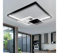 MAKA Plafoniera Led Soffitto 43 Watt, Lampadario Soffitto Led, 220V 6000 Lumen, Lampadario da Soffitto Dimmerabile con Telecomando, Luce Calda Naturale Fredda (3000K-4000K-6500K)
