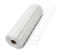 MAKA Rete Rampicante Orto PVC Bianca Maglia 14x16 cm Coltivazione Verticale