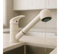 MAKA Rubinetto Cucina con Doccetta Estraibile, in Acciaio Inox - Girevole a 360°
