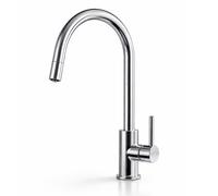 MAKA Rubinetto Cucina Miscelatore Monocomando Canna Alta Girevole Acciaio
