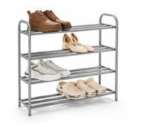 scarpiera scaffale per scarpe portascarpe organizer in acciaio estensibile 4 p
