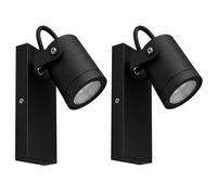 MAKA Set 2 Applique da Esterno GU10 IP44 Orientabili Lampada da Parete