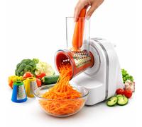 MAKA Taglia Verdure Elettrico 3in1 Grattugia Multifunzione Coni Acciaio Inox