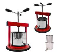 Maka Torchio per Melanzane UVA Torchietto Premitutto Piccolo Grande Diverse Dimensioni in Acciaio Inox o Alluminio Pressofuso Filtro Scarico Facile Utilizzo UVA (Acciaio Inox 1.5 Litri Rosso)