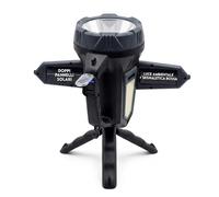 MAKA Torcia Solare da Campeggio 10W USB Type-C con Treppiede LED SOS COB