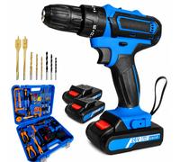 MAKA Trapano Avvitatore a Percussione 26V Valigetta 116 Pezzi 2 Batterie