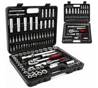 MAKA Valigetta Attrezzi 108 Pezzi Chiavi a Bussola Cricchetto Reversibile Kit