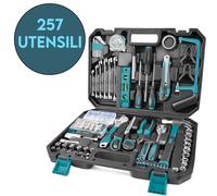 MAKA Valigetta Attrezzi 257 o 140 Pezzi Set Chiavi a Bussola Cricchetto Kit