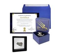 Makai - Vero meteorite da Campo del Cielo, stella cadente in ferro da 15 grammi con cornice, certificato di autenticità e scatola adatta per regalo o esposizione