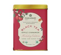 Makaibari Holiday Edition: tè nero mela-cannella, tè nero premium certificato USDA, antiossidanti, esaltatore di immunità, lattina, 50 g