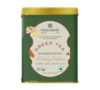 Makaibari Holiday Edition - Tè verde allo zenzero e spezie, certificato USDA, di alta qualità, anti-ossidanti, in latta, 100 g