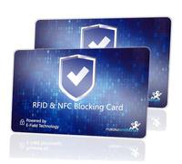 MakakaOnTheRun DEKRA + EMV Gepr. RFID Blocker Scheda di protezione RFID a 360° RFID Protezione interferente elettronica - NFC Blocker Card - Scheda di protezione per portafoglio grande - Scheda di