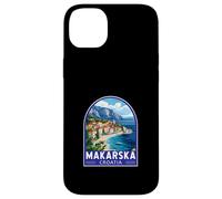 Makarska Croazia Travel Art Emblema Vintage Custodia per iPhone 14 Plus