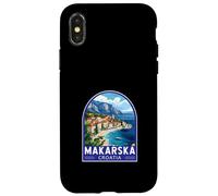 Makarska Croazia Travel Art Emblema Vintage Custodia per iPhone X/XS