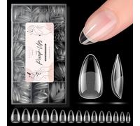 Makartt Almond, punte corte per unghie in gel, 510 pezzi, semi opache, punte in gel morbido, non necessita di limatura, punte in acrilico su tutta la superficie, durevoli, 15 misure perfette per