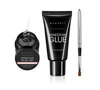 Makartt Kit di Colla per Strass e Gemme - Gel Super Adesivo per Unghie 3D, Pietre di Cristallo e Gioielli - 30 g e 8 g