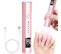 Makartt Lampada UV per unghie in gel - Mini lampada a LED UV portatile Lumière Nail Dryer for Curing Gel Polish Nail Glue Ricaricabile USB con LCD 2 Timer per Fast Drying Home Salon Rosa