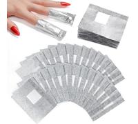 Makartt Remover per unghie - 100 pezzi di solvente per unghie Nail Foil Wraps for Soak Off Gel Polish Remover, with 1.18inch Pre-attached Lint Free Cotton Pads for Nails, Non Acetone Nail Polish