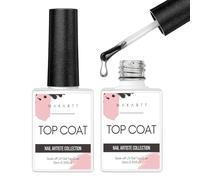 Makartt Top Coat Gel UV - 2 pezzi Top Coat 10 ml base per unghie - No Wipe Polish UV Shellac base per unghie design dura fino a 21 giorni