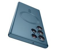 MAKAVO Matte for Samsung Galaxy S22 Ultra Case, Compatible with MagSafe, Slim Thin Magnetic Cover with Built-in Camera Lens Protector Shockproof Phone Shell (Green)