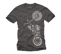 MAKAYA Abbigliamento Moto - Maglietta Uomo Nera - T-Shirt Davidsons Biker Accessori M