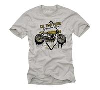 MAKAYA Abbigliamento Motociclista - CB 750 Maglietta - T-Shirt Biker Uomo - Regali Originali Grigio XXXL