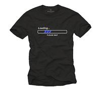 MAKAYA Accessori Nerd - Maglietta Originale Geek T-Shirt con Scritta Simpatica Uomo Nera XL