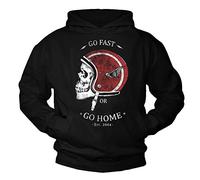 MAKAYA Felpa con Cappuccio Pullover Cranio Hoodie Manica Lunga Sweatshirt Moto Casco XXXXL