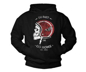 MAKAYA Felpa con Cappuccio Pullover Cranio Hoodie Manica Lunga Sweatshirt Moto Casco XXXXL