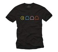 MAKAYA Gaming T-Shirt Uomo Geek - Vintage Gamer Regalo Nerd Maglette Nero S