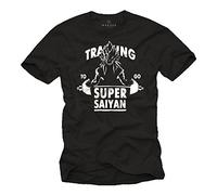 MAKAYA Gym T-Shirt - Training To Go Super Saiyan Maglietta Uomo Goku Nera S