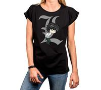 MAKAYA Maglette Nerd Donna - Death by Ryuk - T-Shirt Manica Corta Note Nero S