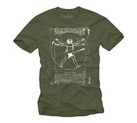 MAKAYA Maglietta Band- T-Shirt Musica Chitarra Classica Rock Uomo Verde L